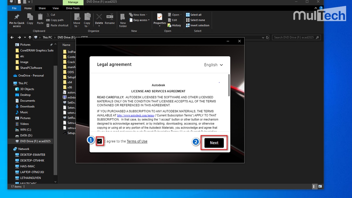 Bấm chọn I agree tho the Term of Use sau đó bấm Next