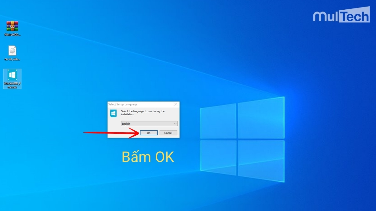 Bấm OK để tiếp tục