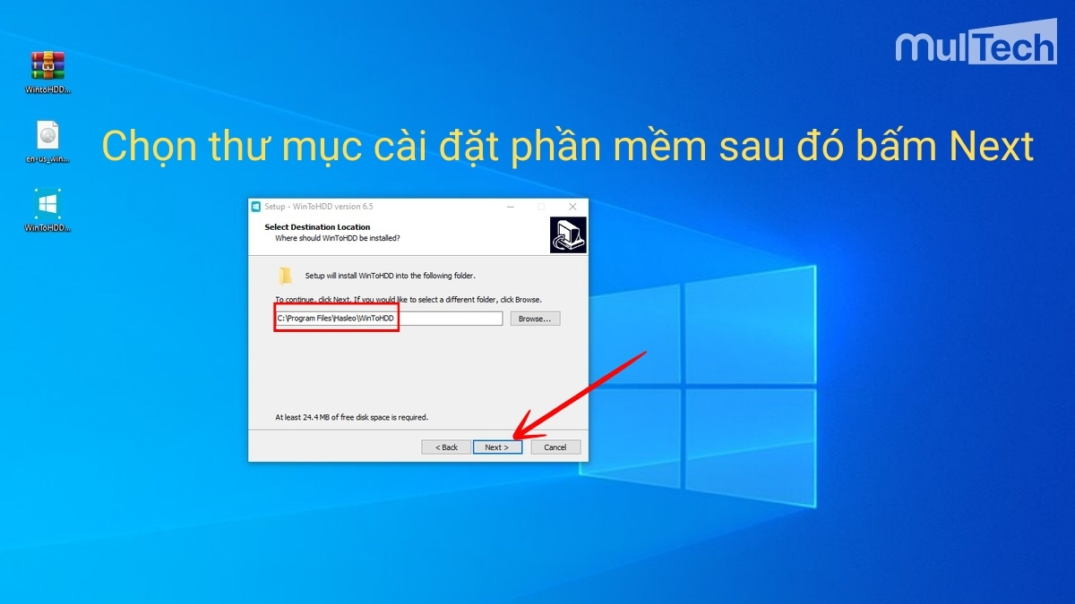 Chọn thư mục cài đặt phần mềm sau đó bấm Next > Install để cài đặt phần mềm