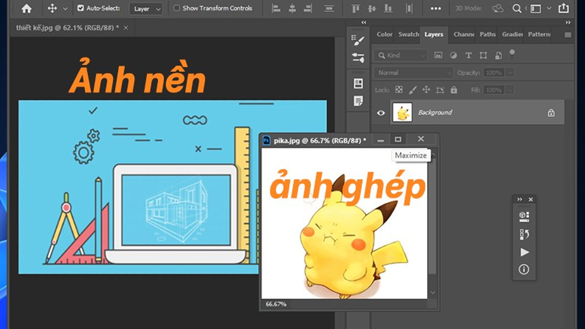 1 lớp nền cho ảnh
