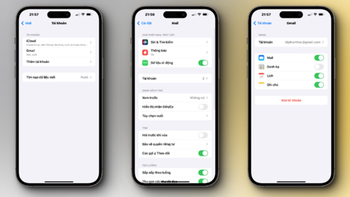 Bật chế độ ON trong tài khoản mail