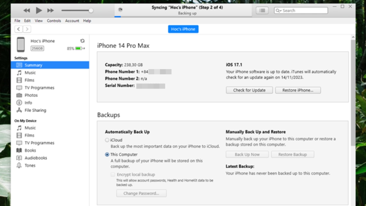 Khôi phục ghi chú đã xóa từ bản sao lưu