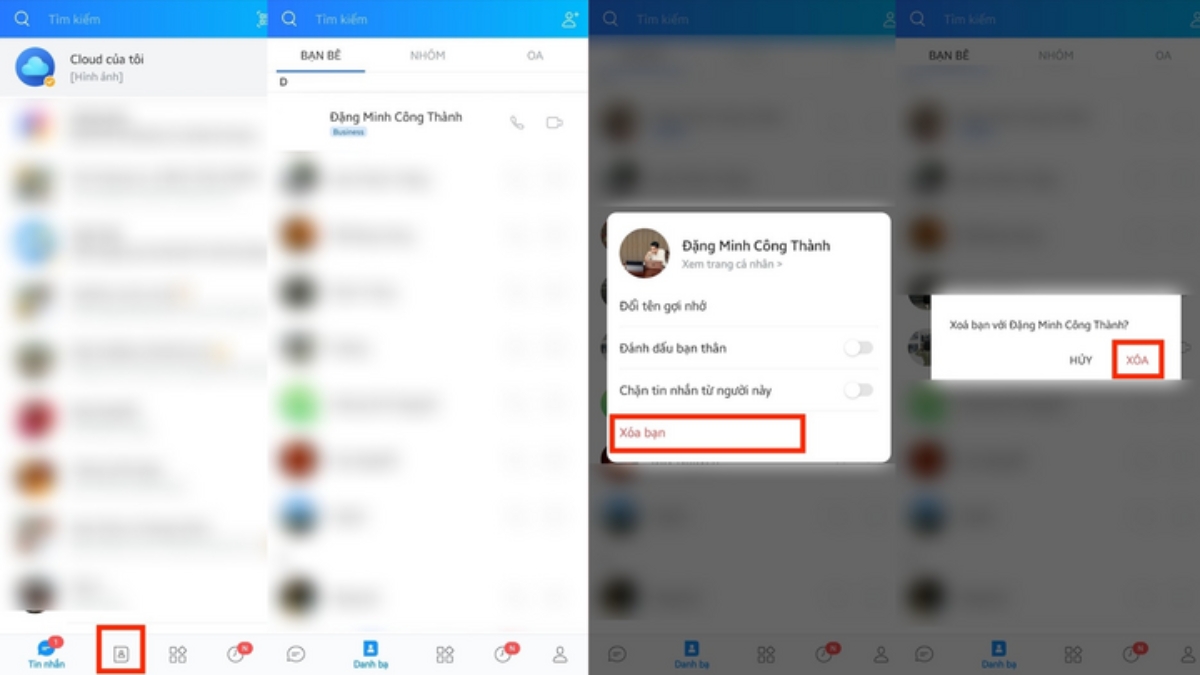 Hướng dẫn xóa kết bạn trên Zalo từ Trang cá nhân