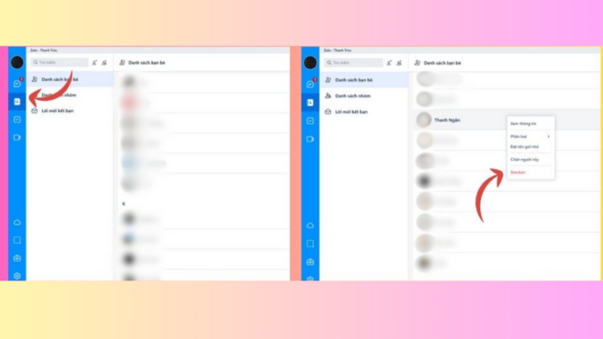 Hướng dẫn xóa kết bạn trên Zalo từ Danh bạ